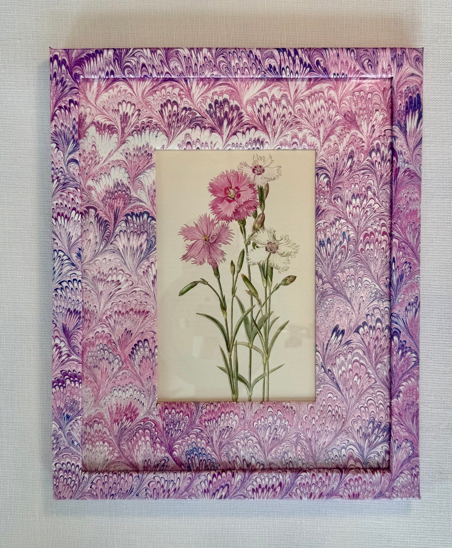 LAVENDER BOTANICAL IN MARBLED PAPER