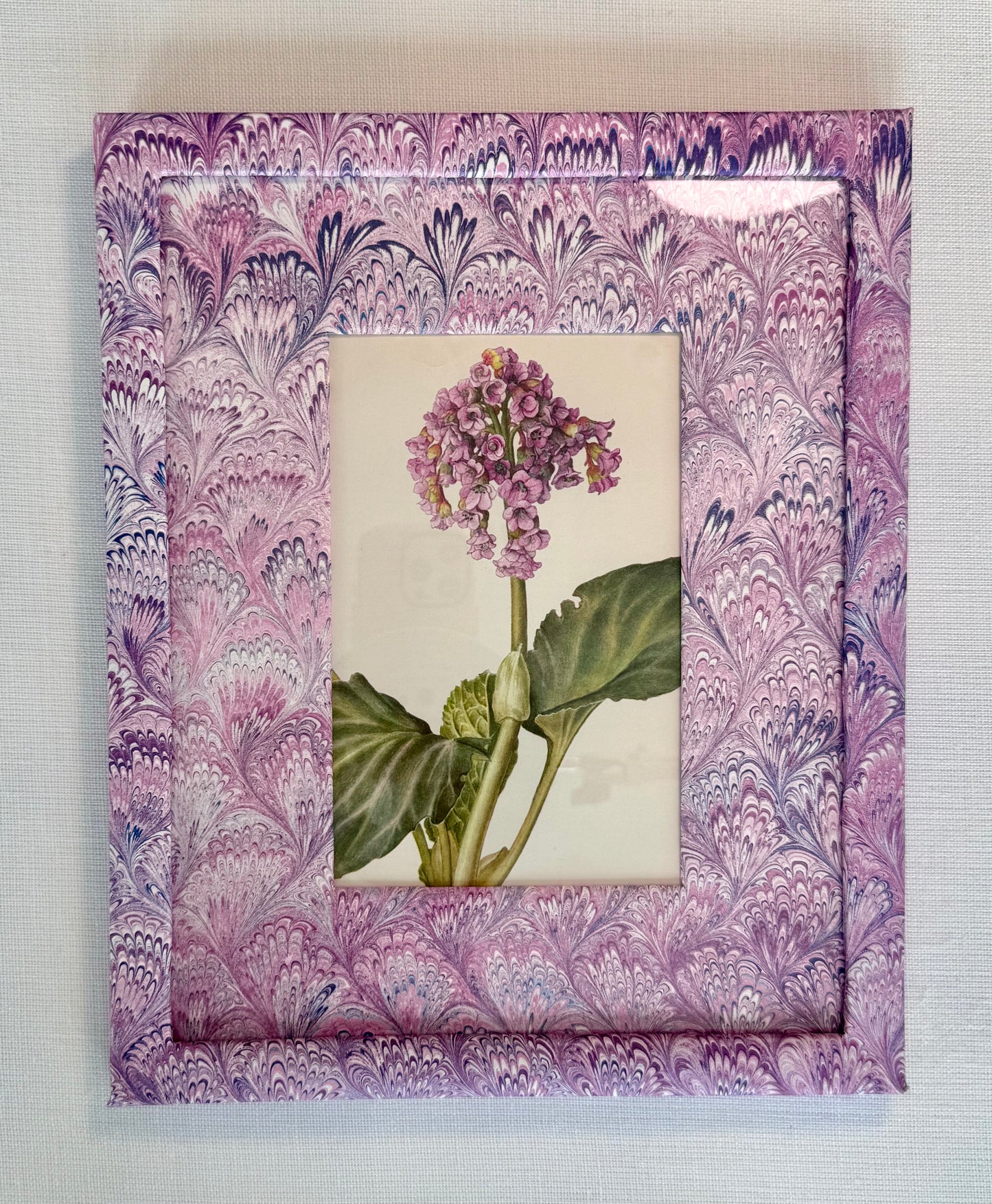 LAVENDER BOTANICAL IN MARBLED PAPER