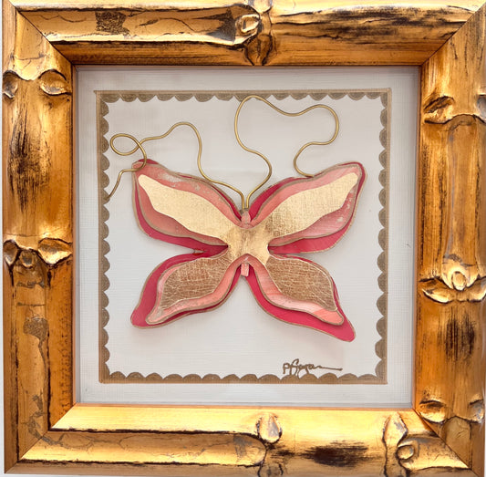 GOLD AND PINK BUTTERFLY